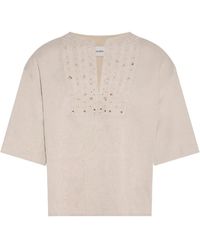 Yves Salomon - Cut-Out Short-Sleeve Top - Lyst