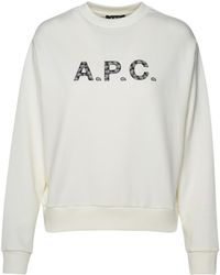 A.P.C. - Logo-Printed Crewneck Sweatshirt - Lyst