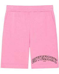 Givenchy - Logo Printed Elastic Waist Shorts - Lyst
