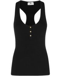 Elisabetta Franchi - Micro-Braided Knit Top - Lyst