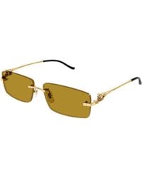 Cartier - Rectangular Frame Sunglasses - Lyst