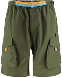 Marcelo Burlon - County Of Milan Logo Embroidered Cargo Shorts - Lyst