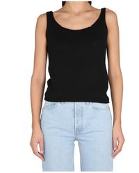 Aspesi - Scoop-Neck Knitted Top - Lyst
