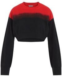 Balenciaga - Cropped Crewneck Sweatshirt - Lyst