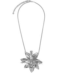 Rabanne - Rabanne Sculpted Floral Pendant Necklace - Lyst