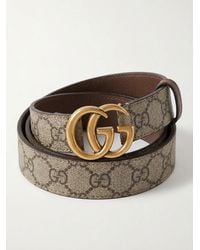 Gucci - Gg Marmont Logo Plaque Reversible Belt - Lyst
