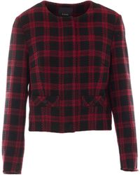 Pinko - Checked Tweed Jacket - Lyst