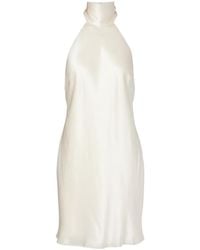 RIXO London - Tie-Up Mini Dress - Lyst