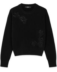 Versace - Embroidered-Detail Sweater - Lyst