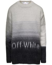 Off-White c/o Virgil Abloh - Intarsia-Logo Crew-Neck Jumper - Lyst
