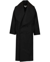 Bottega Veneta - Double Breasted Felt Coat - Lyst