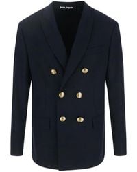 Palm Angels - Embroidered Double-Breasted Blazer - Lyst