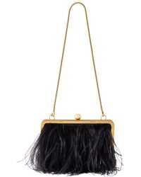 KHAITE - Feather-Trimmed Satin Shoulder Bag - Lyst