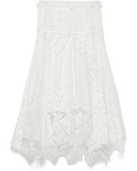JW Anderson - Jw Anderson Mixed Lace Longline Skirt - Lyst