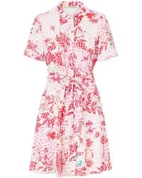 Mary Katrantzou - Chima Floral-Print Tie-Detailed Woven Midi Dress - Lyst