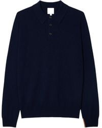 Paul Smith - Cashmere Long-Sleeve Polo Shirt - Lyst