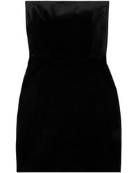 Alex Perry - Strapless Stretch Velvet Mini Dress - Lyst