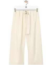 Loewe - Cropped Belted Trousers - Lyst