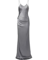 Victoria Beckham - Satin Halter Dress - Lyst