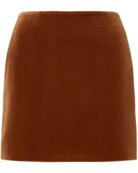 Blazé Milano - Jealousy Cotton-Velvet Mini Skirt - Lyst