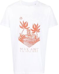 Isabel Marant - Zafferh Printed Cotton Tee-Shirt - Lyst