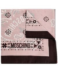 Moschino - Logo Printed Scarf - Lyst