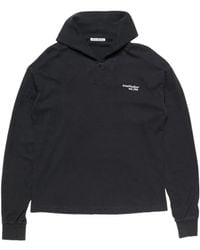Acne Studios - Half Zip Logo Sweatshirt - Lyst