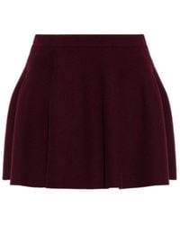 Lisa Yang - Pleated Knit Mini Skirt - Lyst
