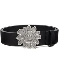sunflower - Flower-Buckle Leather Belt - Lyst