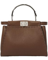 Fendi - Peekaboo Mini Tote Bag - Lyst