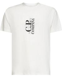 C.P. Company - Logo Print Crewneck T-Shirt - Lyst