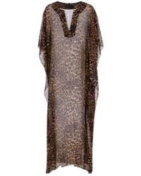 Nili Lotan - Leopard Print Semi-Transparent Dress - Lyst