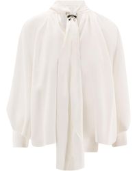 Max Mara - Bow-Detail Silk Top - Lyst