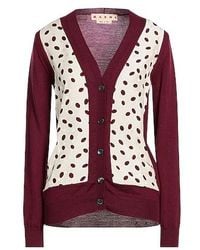 Marni - Satin-Effect Wool Cashmere Cardigan - Lyst