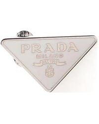 Prada - Symbole Clip Left Earring - Lyst