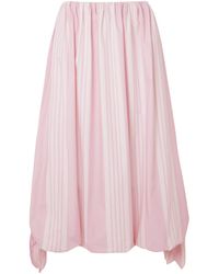 Posse - Rosie Striped Midi Skirt - Lyst