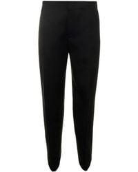 Bottega Veneta - Curved Cut-Out Hem Tailored Pants - Lyst