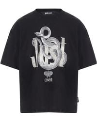 Just Cavalli - Snake Logo Print T-Shirt - Lyst