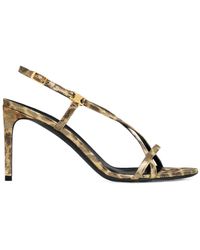 Celine - Soir Criss Cross Sandal With Triomphe - Lyst