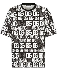 Dolce & Gabbana - All-Over Dg Logo-Print T-Shirt - Lyst