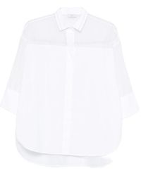Peserico - Sheer Panel Oversized Shirt - Lyst