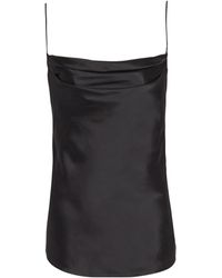 Balmain - Silk Draped Top - Lyst