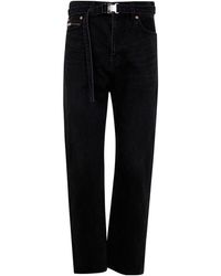 Sacai - Belted Straight Jeans - Lyst