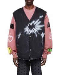we11done - V-Neck Denim Vest - Lyst