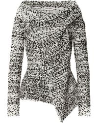 Alberta Ferretti - Cross-Neck Knit Jacket - Lyst