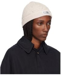 MM6 by Maison Margiela - Amended Optical Ribs Knit Cap - Lyst
