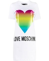 Moschino - T-Shirt Dress With Round Neck - Lyst