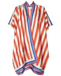 Fendi - Logo Detailed Striped Poncho - Lyst