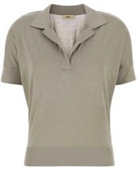 Herno - V-Neck Fine-Knit T-Shirt - Lyst
