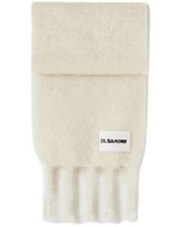 Jil Sander - Logo-Patch Chunky-Knit Scarf - Lyst